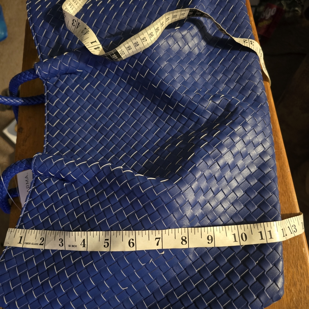 Blue Woven Tote Bag - Picture 4 of 9